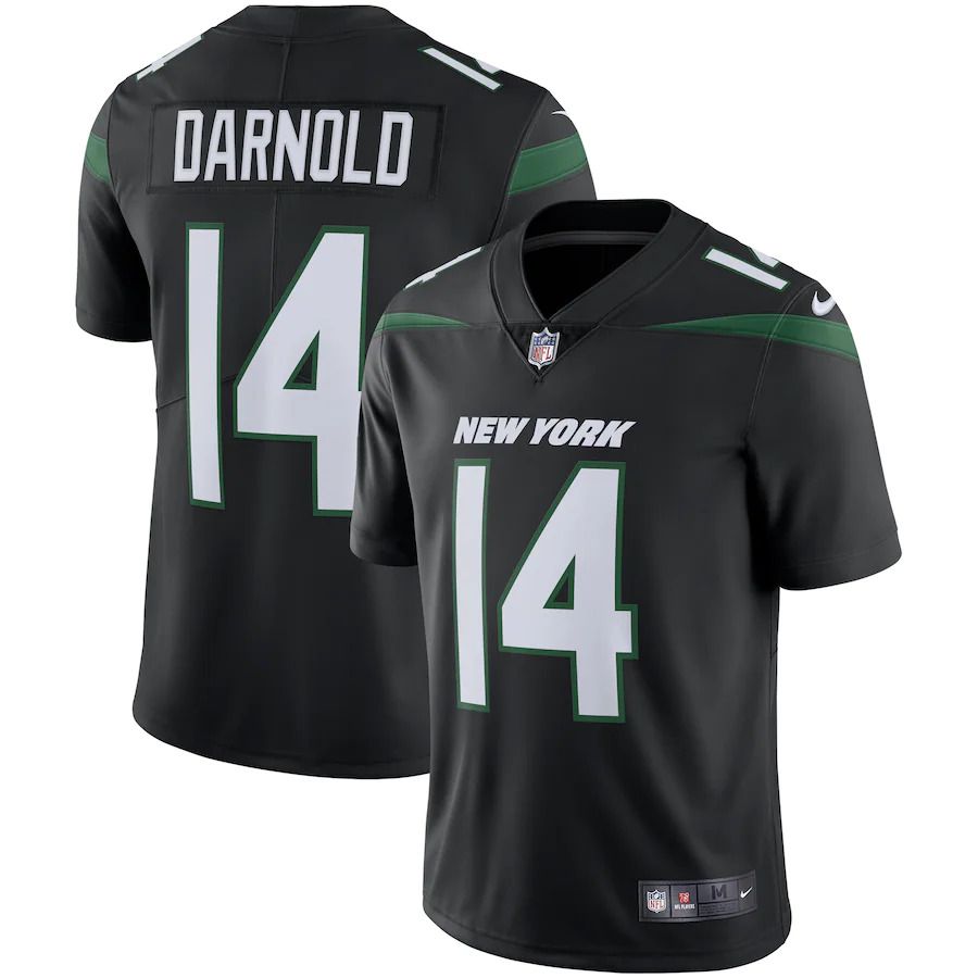 Men New York Jets #14 Sam Darnold Nike Stealth Black Vapor Limited NFL Jersey->new york jets->NFL Jersey
